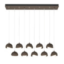 Hubbardton Forge 131205 Brooklyn 10-Light Double Shade Rectangular Pendant - Standard - Crescent Harbor