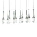 Hubbardton Forge 131207 Link 10-Light Clear Glass Rectangular Pendant 11