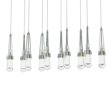 Hubbardton Forge 131207 Link 10-Light Clear Glass Rectangular Pendant 11