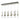Hubbardton Forge 131207 Link 10-Light Clear Glass Rectangular Pendant 12