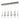 Hubbardton Forge 131207 Link 10-Light Clear Glass Rectangular Pendant 14