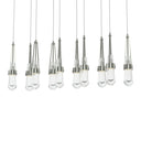 Hubbardton Forge 131207 Link 10-Light Clear Glass Rectangular Pendant 15