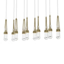 Hubbardton Forge 131207 Link 10-Light Clear Glass Rectangular Pendant 17