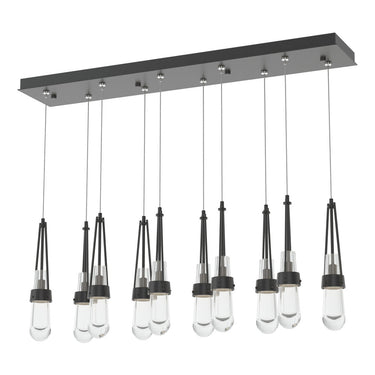 Hubbardton Forge 131207 Link 10-Light Clear Glass Rectangular Pendant 4