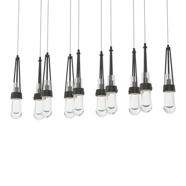 Hubbardton Forge 131207 Link 10-Light Clear Glass Rectangular Pendant 5