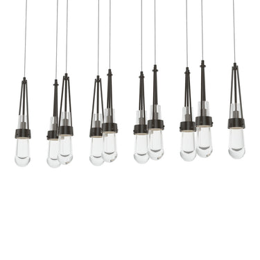 Hubbardton Forge 131207 Link 10-Light Clear Glass Rectangular Pendant 7