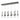 Hubbardton Forge 131207 Link 10-Light Clear Glass Rectangular Pendant 8