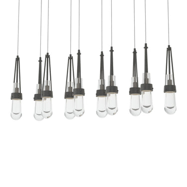 Hubbardton Forge 131207 Link 10-Light Clear Glass Rectangular Pendant 9