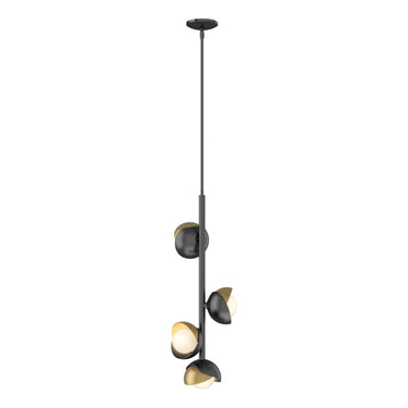 Hubbardton Forge 131611-GG Brooklyn 4-Light Vertical Pendant - Modern Brass | Ink - Crescent Harbor