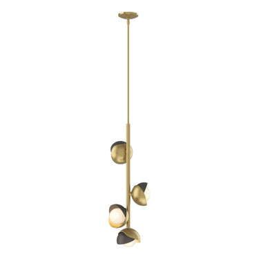 Hubbardton Forge 131611-GG Brooklyn 4-Light Vertical Pendant - Modern Brass | Ink - Crescent Harbor