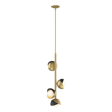 Hubbardton Forge 131611-GG Brooklyn 4-Light Vertical Pendant - Modern Brass | Ink - Crescent Harbor