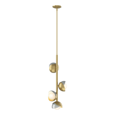 Hubbardton Forge 131611-GG Brooklyn 4-Light Vertical Pendant - Modern Brass | Ink - Crescent Harbor