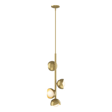 Hubbardton Forge 131611-GG Brooklyn 4-Light Vertical Pendant - Modern Brass | Ink - Crescent Harbor