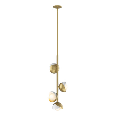 Hubbardton Forge 131611-GG Brooklyn 4-Light Vertical Pendant - Modern Brass | Ink - Crescent Harbor