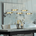 Hubbardton Forge 134409-STND-31 Otto Sphere 5 Light Standard Pendant in Brass