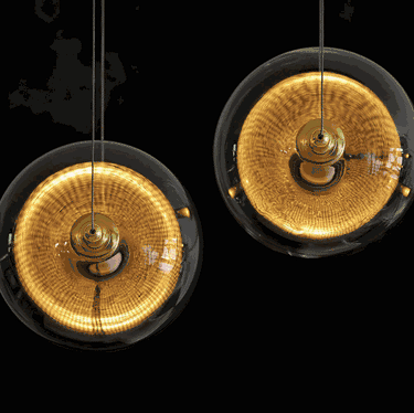 Hubbardton Forge 134409-STND-31 Otto Sphere 5 Light Standard Pendant in Brass