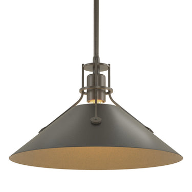 Hubbardton Forge 134550 Henry Medium Steel Shade Pendant 12