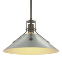 Hubbardton Forge 134550 Henry Medium Steel Shade Pendant 15