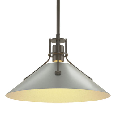 Hubbardton Forge 134550 Henry Medium Steel Shade Pendant 15