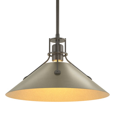 Hubbardton Forge 134550 Henry Medium Steel Shade Pendant 16