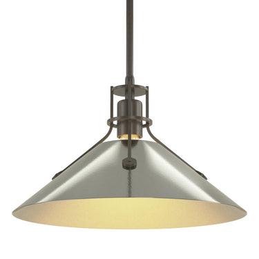 Hubbardton Forge 134550 Henry Medium Steel Shade Pendant 17