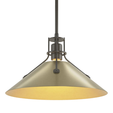 Hubbardton Forge 134550 Henry Medium Steel Shade Pendant 18
