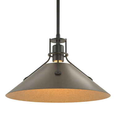 Hubbardton Forge 134550 Henry Medium Steel Shade Pendant 19