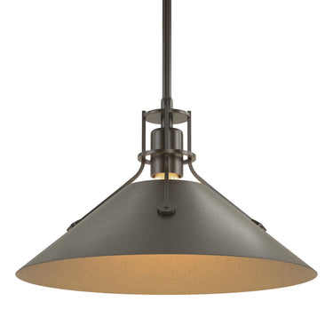 Hubbardton Forge 134550 Henry Medium Steel Shade Pendant 28