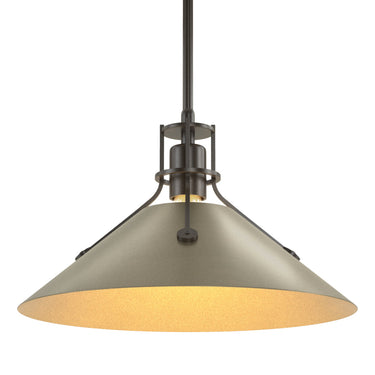 Hubbardton Forge 134550 Henry Medium Steel Shade Pendant 30