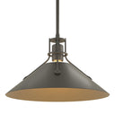 Hubbardton Forge 134550 Henry Medium Steel Shade Pendant 34