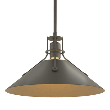 Hubbardton Forge 134550 Henry Medium Steel Shade Pendant 34