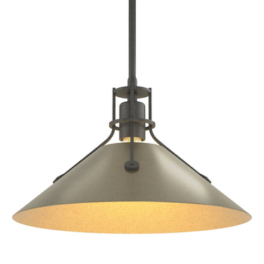 Hubbardton Forge 134550 Henry Medium Steel Shade Pendant 38
