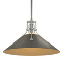 Hubbardton Forge 134550 Henry Medium Steel Shade Pendant 44