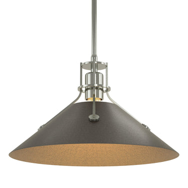Hubbardton Forge 134550 Henry Medium Steel Shade Pendant 60