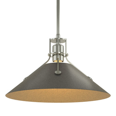 Hubbardton Forge 134550 Henry Medium Steel Shade Pendant 61