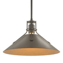 Hubbardton Forge 134550 Henry Medium Steel Shade Pendant 10