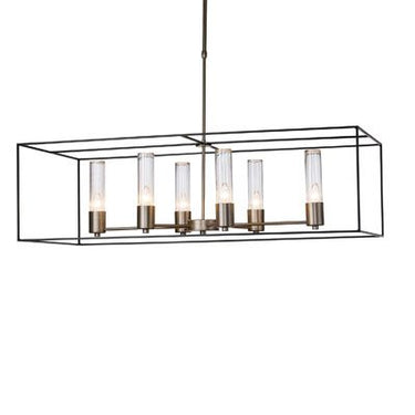 Hubbardton Forge 138940 Portico Pendant - Seeded Clear Glass - Long - Crescent Harbor