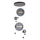 Hubbardton Forge 139052 Abacus Round LED Pendant in Standard Pipe length 4