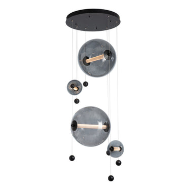 Hubbardton Forge 139052 Abacus Round LED Pendant in Standard Pipe length 6