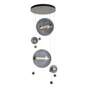 Hubbardton Forge 139052 Abacus Round LED Pendant in Standard Pipe length 8