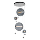 Hubbardton Forge 139052 Abacus Round LED Pendant in Standard Pipe length 10