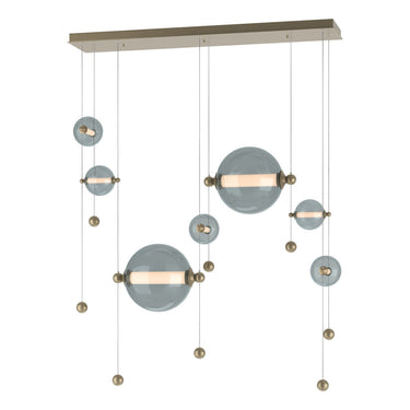 Hubbardton Forge 139054 Abacus Double Linear LED Pendant in Standard Pipe length 10