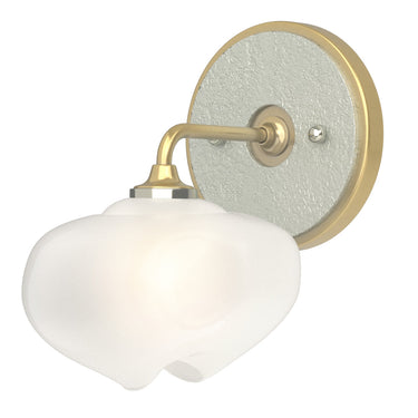 Hubbardton Forge 201340 Ume 1-Light Curved Arm Bath Sconce - Modern Brass Finish - Crescent Harbor