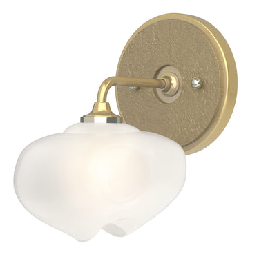 Hubbardton Forge 201340 Ume 1-Light Curved Arm Bath Sconce - Modern Brass Finish - Crescent Harbor