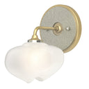 Hubbardton Forge 201340 Ume 1-Light Curved Arm Bath Sconce - Modern Brass Finish - Crescent Harbor