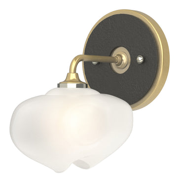 Hubbardton Forge 201340 Ume 1-Light Curved Arm Bath Sconce - Modern Brass Finish - Crescent Harbor