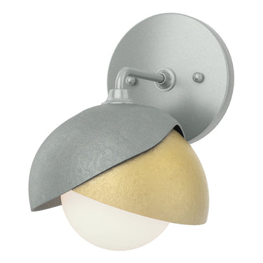 Hubbardton Forge 201374 Brooklyn 1-Light Double Shade Bath Sconce 17
