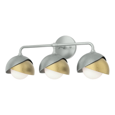 Hubbardton Forge 201375 Brooklyn 3-Light Double Shade Bath Sconce 17