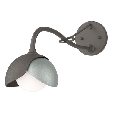 Hubbardton Forge 201377 Brooklyn 1-Light Double Shade Long-Arm Sconce 15