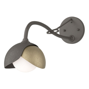 Hubbardton Forge 201377 Brooklyn 1-Light Double Shade Long-Arm Sconce 16